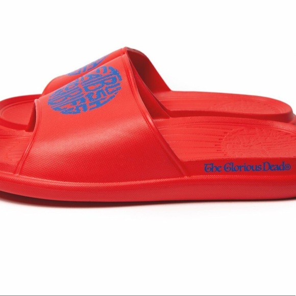 Flatbush Zombies FBZ CHANKLAS Jupiter Sound Red Slides Sandals L 9.5-10.5 - Picture 3 of 10